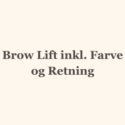 Brow Lift inkl. Farve og Retning