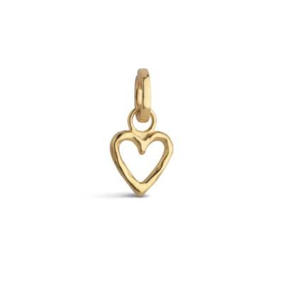 Enamel Organic Heart Vedhæng Guldbelagt