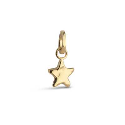 Enamel Charm Stjerne Guldbelagt