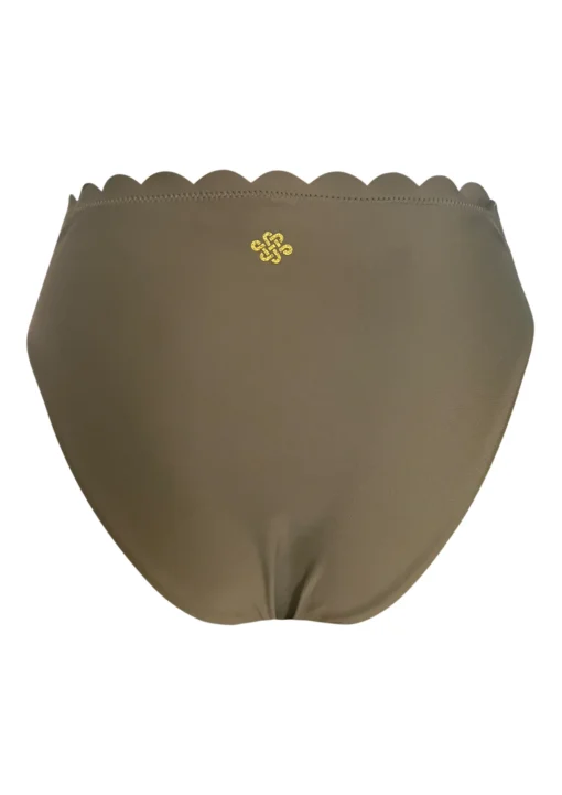 Kaanda Venus Scallop Mid Rise Bikinitrusse Mørk Oliven Grøn - Image 2