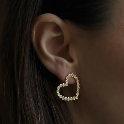 Pico Mina Crystal Studs Øreringe Guldbelagt Klar