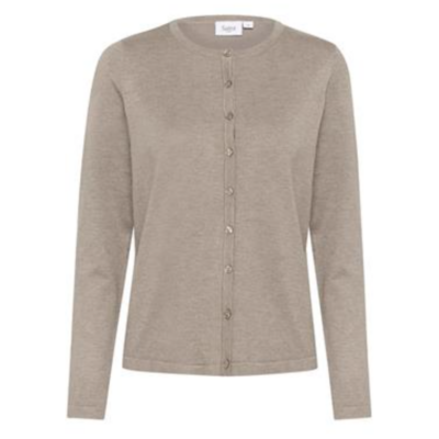 Saint Tropez MilaSZ R-Neck Cardigan Brun Meleret