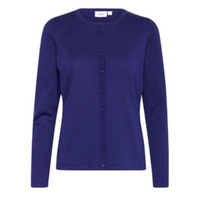 Saint Tropez MilaSZ R-Neck Cardigan Mørkeblå