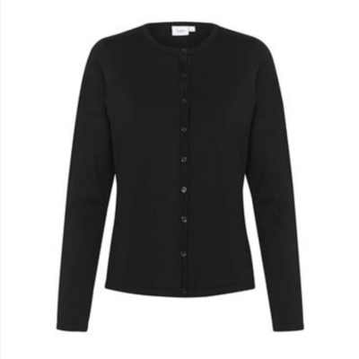 Saint Tropez MilaSZ R-Neck Cardigan Sort