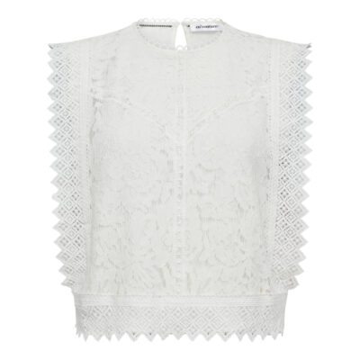 Co'Couture Lana Lace Top Hvid