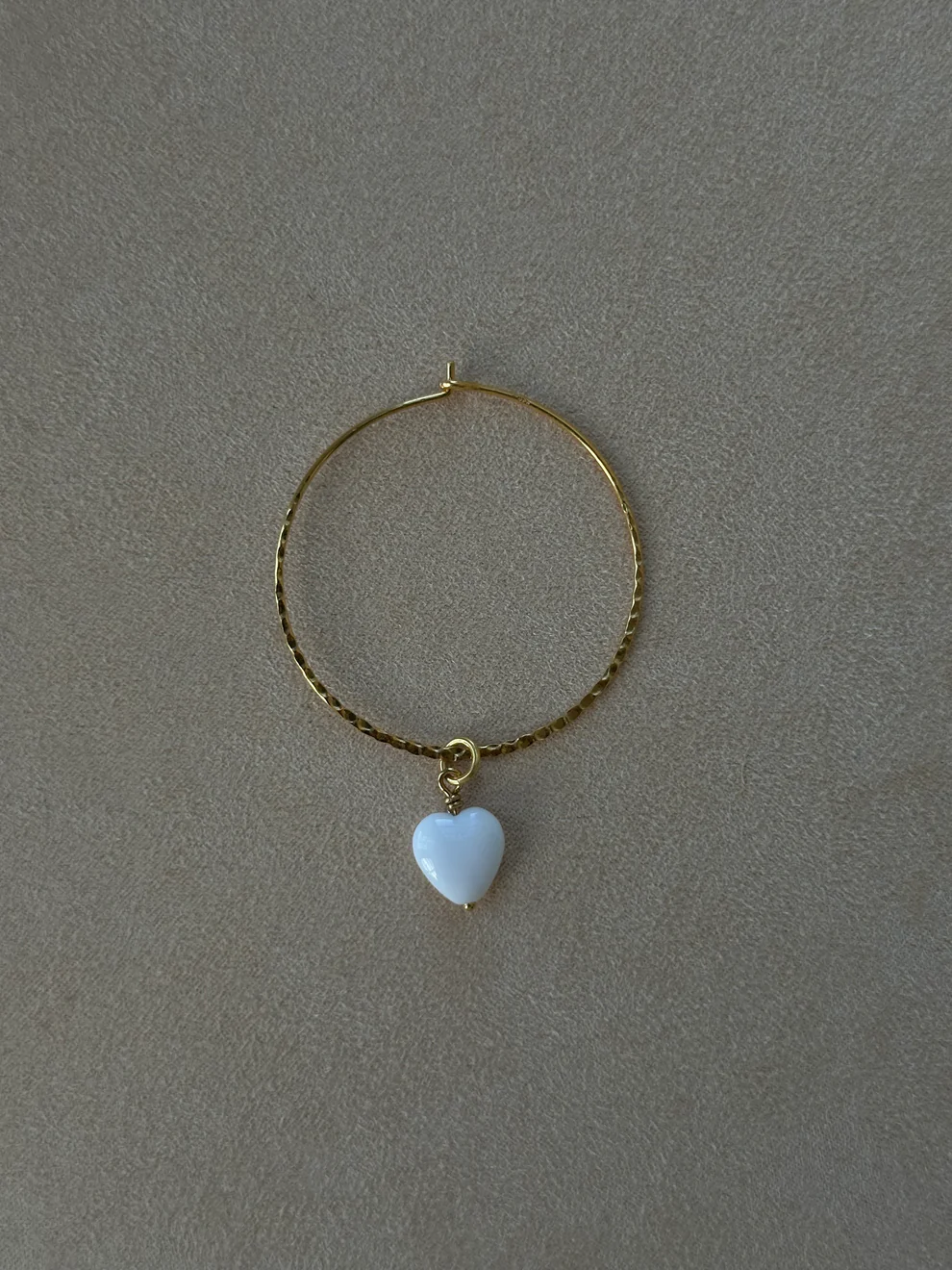 Pico French Hjerte Vedhæng Guldbelagt/Hvid - Billede 4