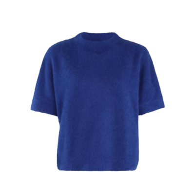 Six Ames Doanna Strikbluse Blå
