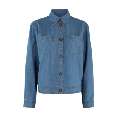 Six Ames Becky Skjorte Denim Blå