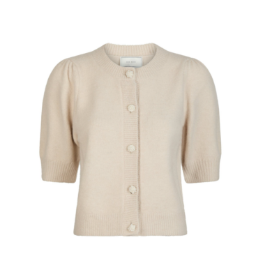 Neo Noir Trudy Deco Strik Cardigan Cremehvid