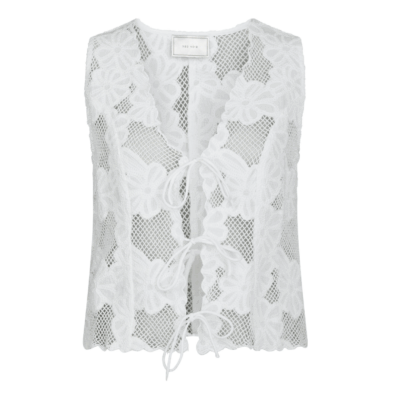 Neo Noir Alboa Embroidery Top Hvid