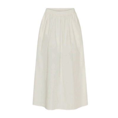 Uniku Ocean Poplin Nederdel Cremehvid
