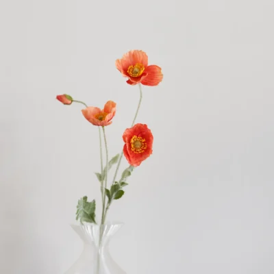 Bloom Objects Kunstig Valmue Blomst Rød