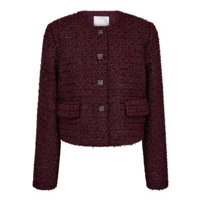 Co'Couture Peach Boucle Jakke Bordeaux