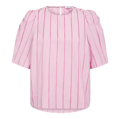 Co'Couture Rosalina Stribet SS Bluse Lyserød