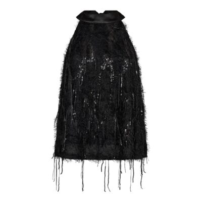 Co'Couture Silla Sequin Halter Top Sort