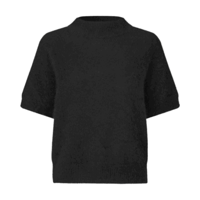 Six Ames Doanna Strikbluse Sort