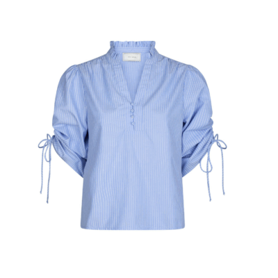 Neo Noir Ratta Stripe Bluse Blå Stribet