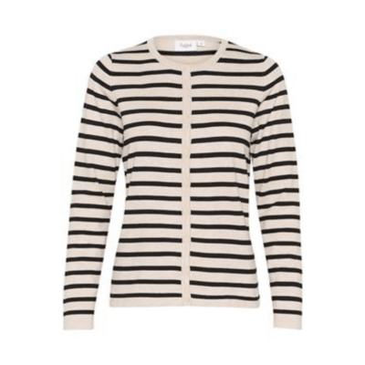 Saint Tropez Mila Stribet Cardigan Gray Morn Mila Stripe