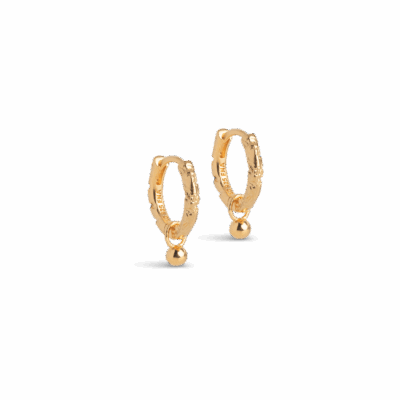 Enamel Belle Hoops Øreringe Guldbelagt