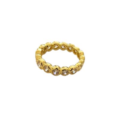 Pico Elva Crystal Ring Guldbelagt