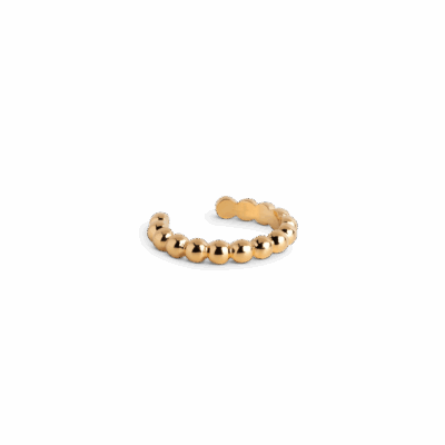 Enamel Ball Ring Guldbelagt