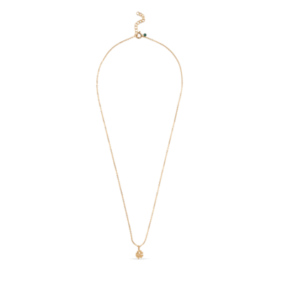 Enamel Four-Leaf Clover Halskæde Guldbelagt