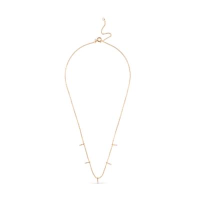 Enamel Lola Drop Halskæde Guldbelagt Daisy