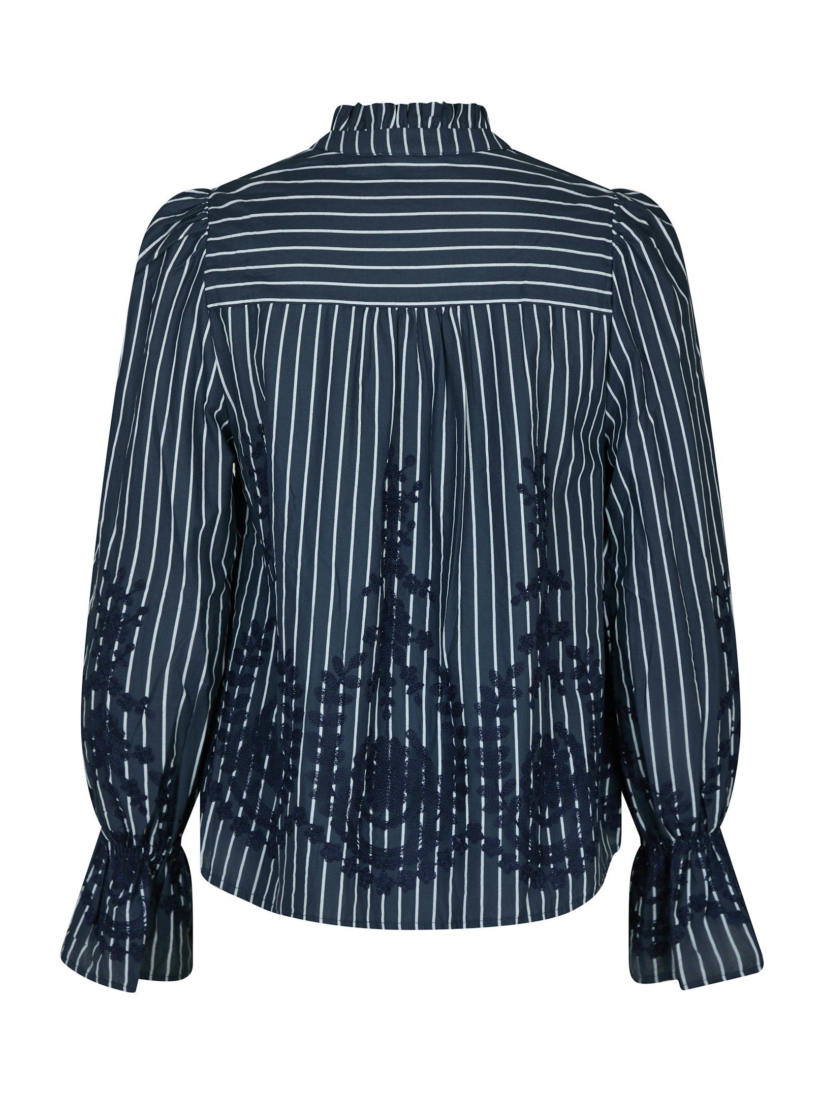 Neo Noir - Amara Stripe Emb Blouse 163363 - 723 - Dusty Green main image 1
