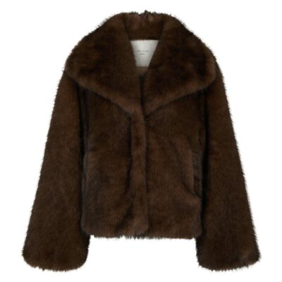 Neo Noir Stephanie Faux Fur Jakke Brun