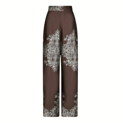 Neo Noir Lunet Paisley Border Bukser Mørkebrun