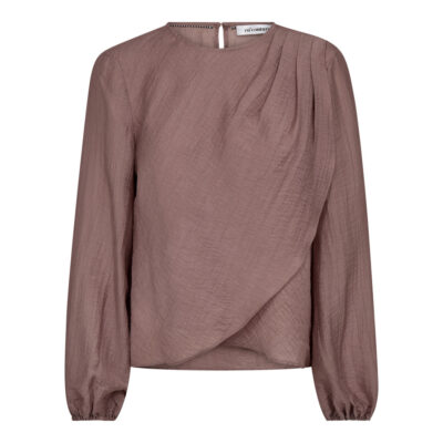 Co'Couture Conny Drape Bluse Gammel Rosa
