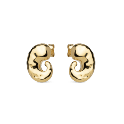 Enamel Carya Studs Øreringe Guldbelagt