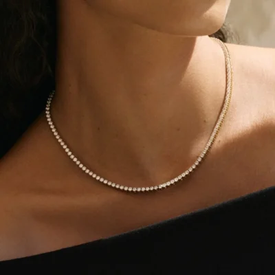 Edblad Tennis Halskæde Guldbelagt