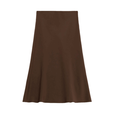 Imperial GHI5 Satin Midi Nederdel Castagna