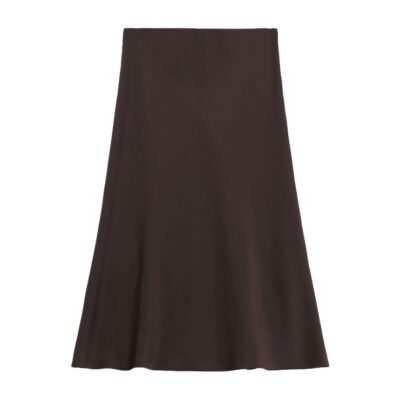 Imperial GHI5 Satin Midi Nederdel Moro Brun