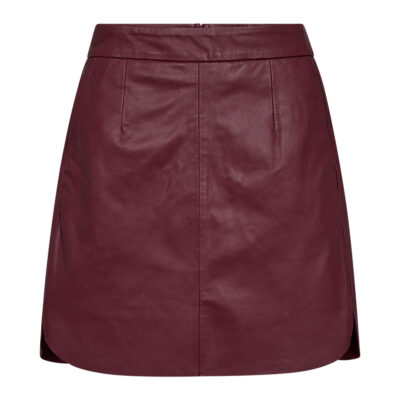 Ivy Copenhagen Kylie Læder Nederdel Bordeaux