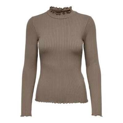 JDY Fransiska Life L/S Bluse Lysebrun