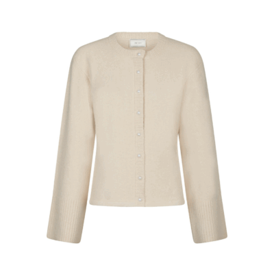 Neo Noir Mixi Knit Cardigan Creme