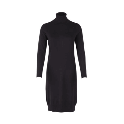 Saint Tropez U6801 Mila Rollneck Kjole Sort