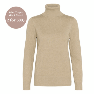 Saint Tropez Mila Rullekrave Bluse Amphora Melange