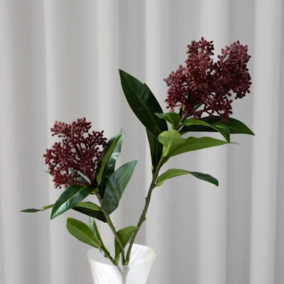 Bloom Objects Kunstig Skimmia Berry Blomst Rød