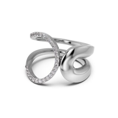 Edblad Plié Ring Steel Sølvfarvet