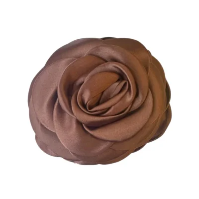 Pico Giant Satin Rose Hårklemme Chocolate