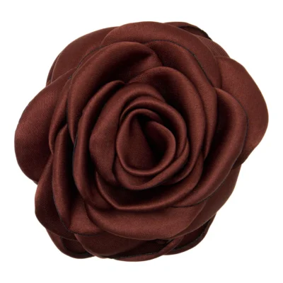 Pico Small Satin Rose Hårklemme Chocolate