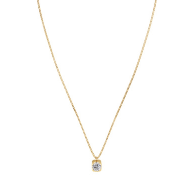 Edblad Gemma Halskæde Guldbelagt