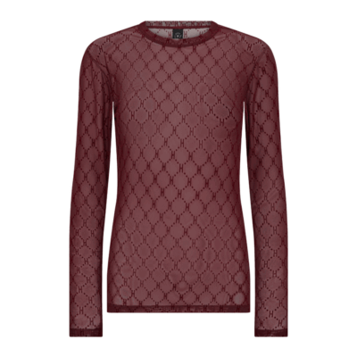 Hype The Detail Mesh Bluse Bordeaux Rød
