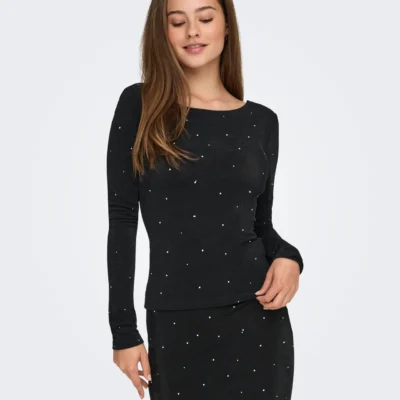 JDY Prime L/S Bluse Sort