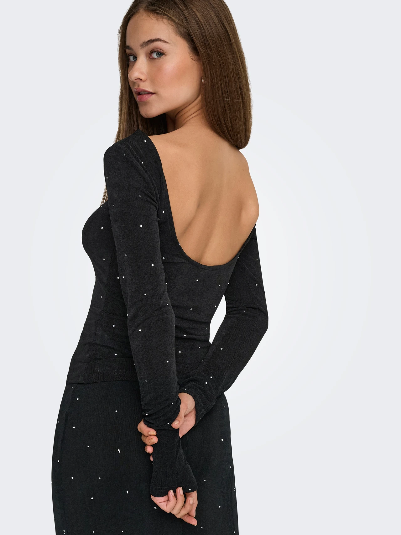 JDY Prime L/S Bluse Sort - Billede 7