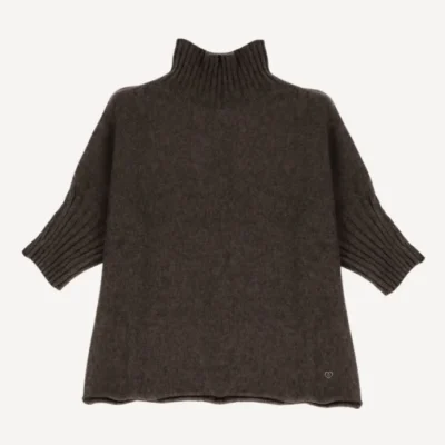 Please Turtleneck Sweat Bluse Marrone Brun