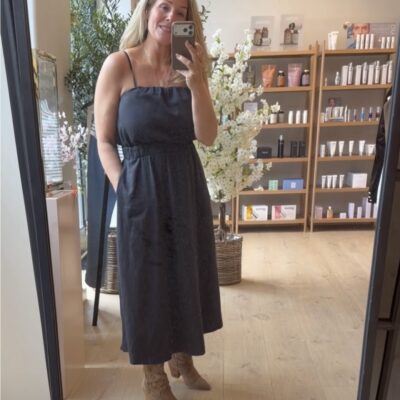 Miliko Lang Kjole Sort